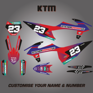 KTM SGUK Red & Blue Graphics Kit