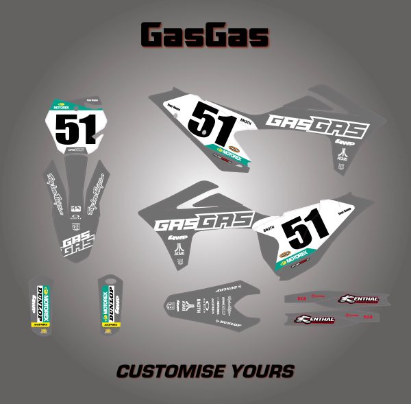 GASGAS Factory Grey Graphics Kit