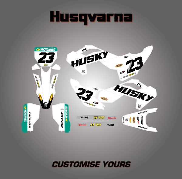 HUSQVARNA White Husky Graphics Kit