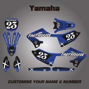 YAMAHA YZ / YZ-F - Fasthouse - Blue and Black Graphics Kit